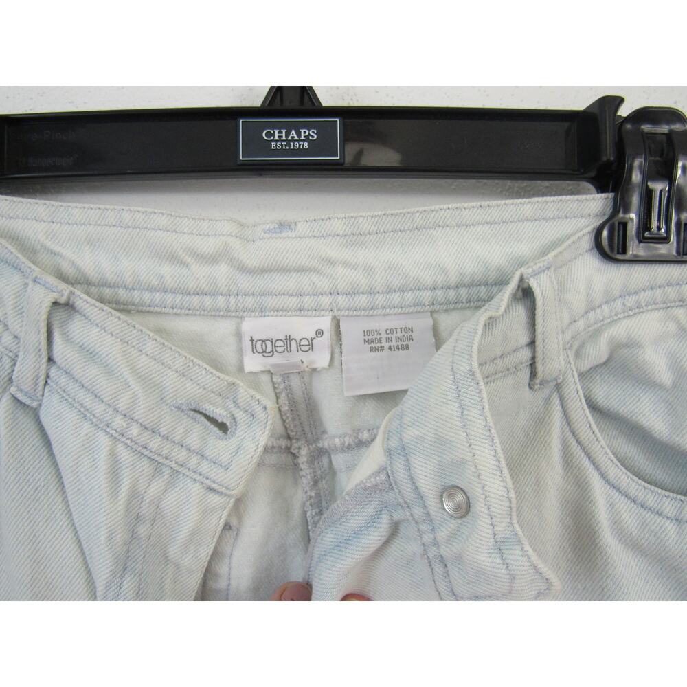 Together Size 10 Light Wash Denim Jeans Embroidered Butterflies Straight Leg - Picture 4 of 7
